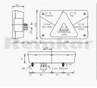 Стоп Multipoint V LED ляв с букса 5 пина