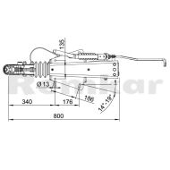 Инерционна спирачка AL-KO 2.8VB с теглич AK351 за ремарке до 3500кг