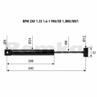АМОРТИСЬОР ЗА ИНЕРЦИОННА СПИРАЧКА BPW ZAF 1.35 1.6-1 PAV/SR 1.3MX/MX1