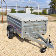Туристическо ремарке REPO DRS 197x105x35см 750кг+ плосък брезент и двойни канати