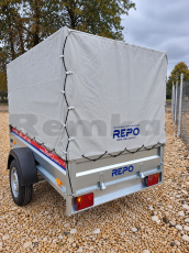 Едноосно туристическо ремарке REPO RDS 260x135x150см 750кг + шпригли и брезент